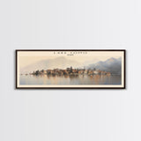 Lake Como Framed Canvas Print Travel Poster | Wall Art | Home Decor | Gift For Travel Lover | Wall Hanging | Original Art