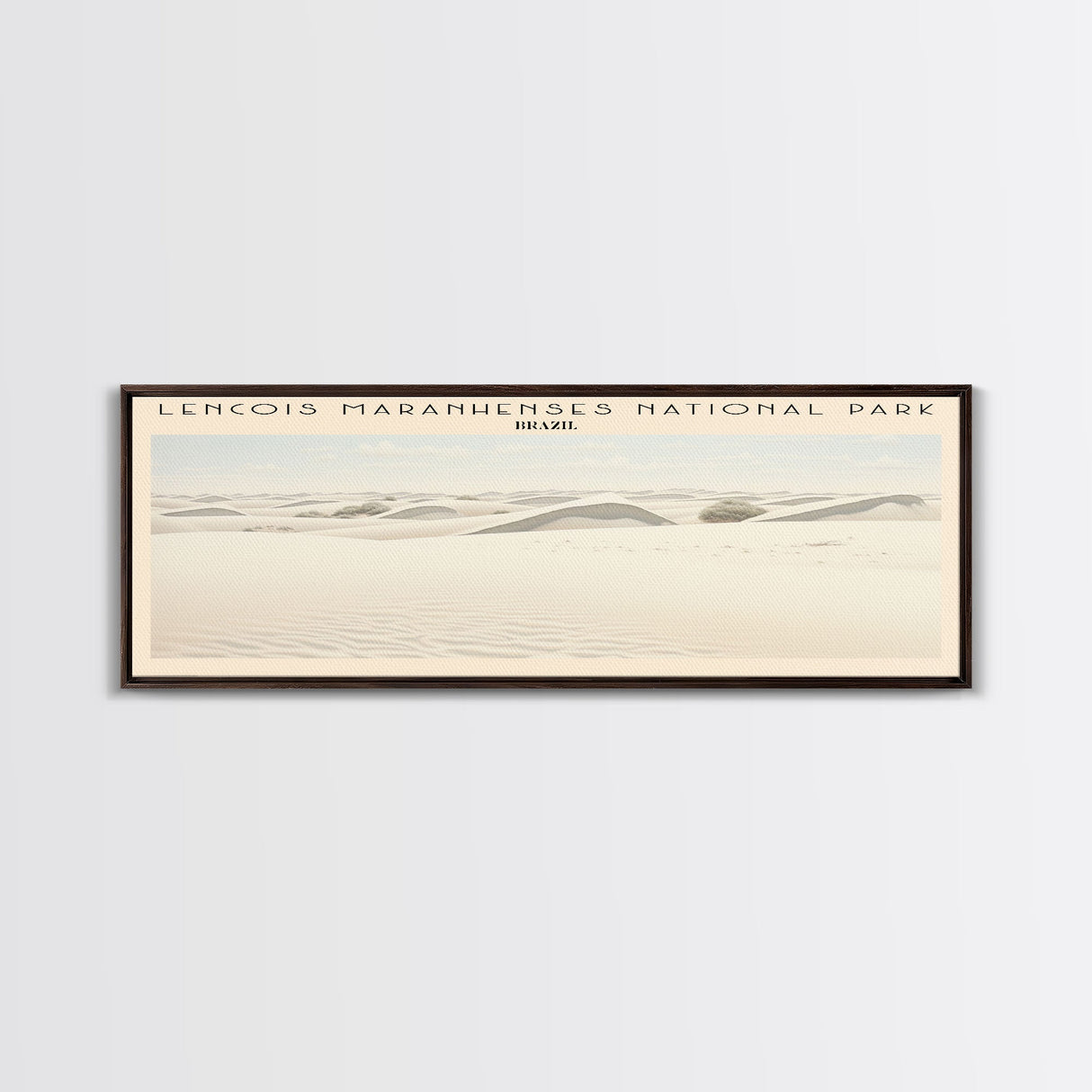 Lencois Maranhenses National Park COUNTRY Travel Poster Print, Framed Canvas Print, COUNTRY Travel Art, Wood Framed Art, Wall Hanging, Home Decor