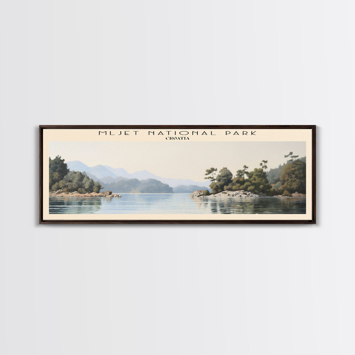 Mljet National Park Framed Canvas Print Travel Poster | Wall Art | Home Decor | Gift For Travel Lover | Wall Hanging | Original Art