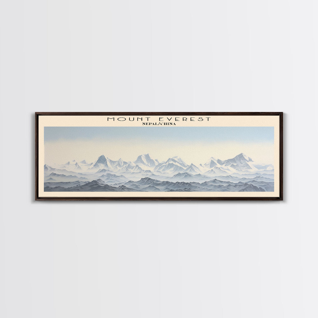 Mount Everest Travel Print Wall Art, Travel Poster Print, Retro Style COUNTRY Home Decor, Wall Hanging, Travel Gift Idea, Unique Metal Art