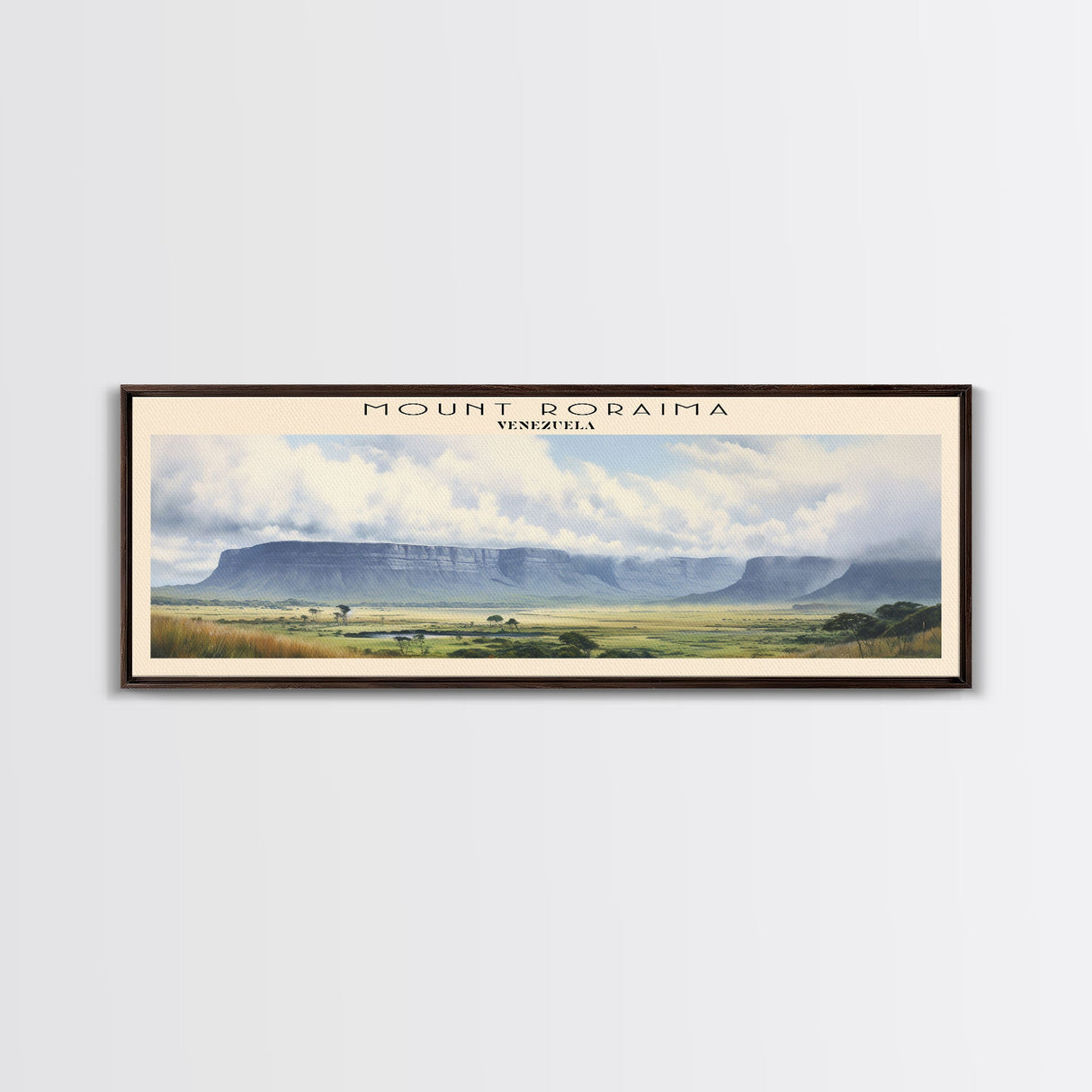 Mount Roraima Framed Canvas Print Travel Poster | Wall Art | Home Decor | Gift For Travel Lover | Wall Hanging | Original Art