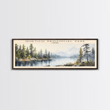 Quetico Provincial Park COUNTRY | Framed Travel Poster Canvas Print | Trendy Wall Art | Watercolor Painting | Living Room Art | Unique Art