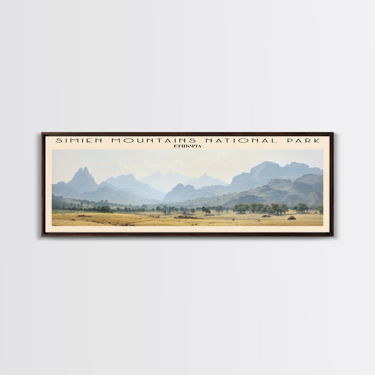 Simien Mountains National Park Travel Print Wall Art, Travel Poster Print, Retro Style COUNTRY Home Decor, Wall Hanging, Travel Gift Idea, Unique Metal Art