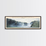 Skógafoss Waterfall Travel Poster Print, Framed Canvas Wall Art, Metal Wall Art, COUNTRY art, Gift For Him, Travel Wall Art, Travel Lover Gift