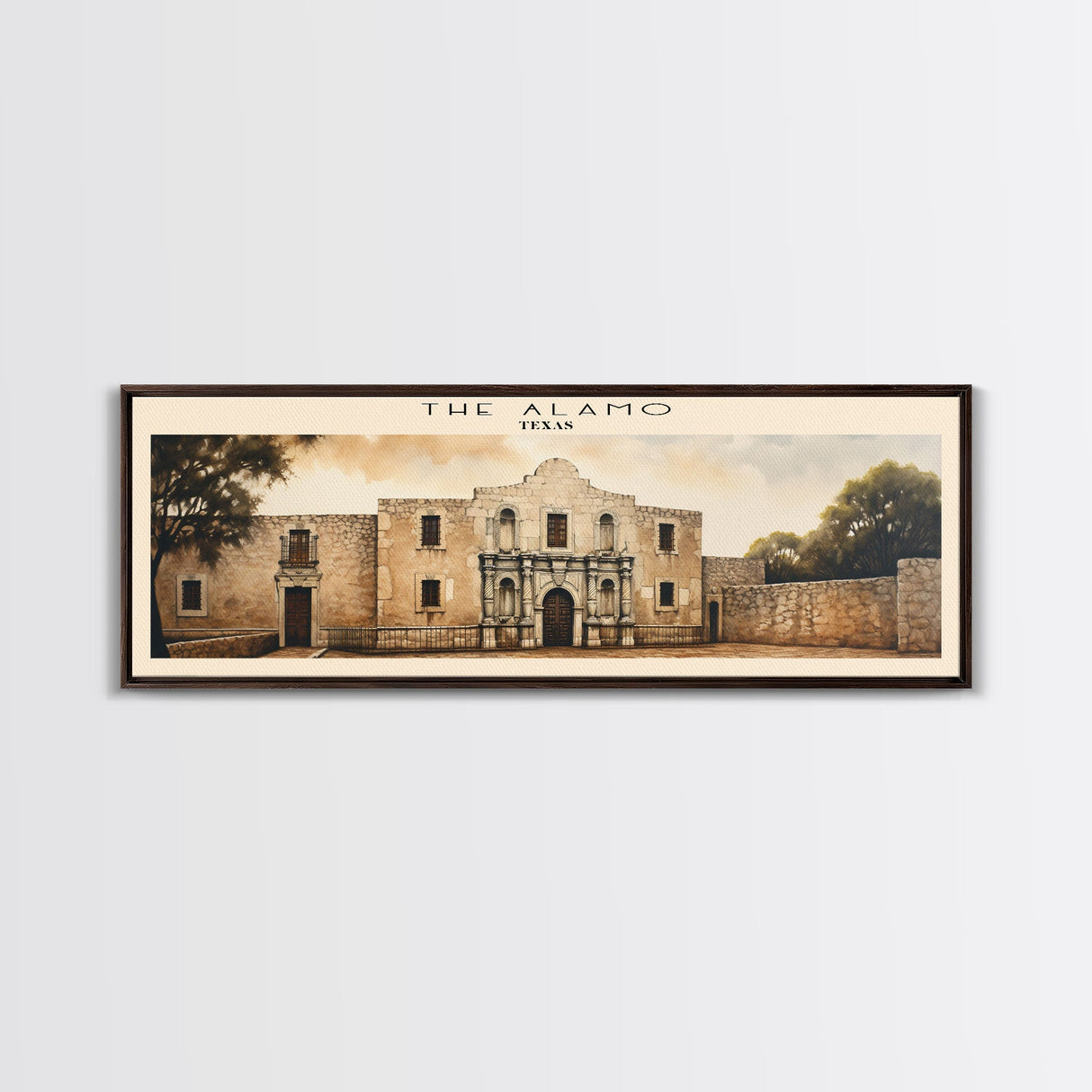 The Alamo Travel Print Wall Art, Travel Poster Print, Retro Style COUNTRY Home Decor, Wall Hanging, Travel Gift Idea, Unique Metal Art