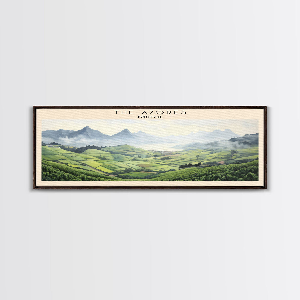 The Azores Framed Canvas Print Travel Poster | Wall Art | Home Decor | Gift For Travel Lover | Wall Hanging | Original Art