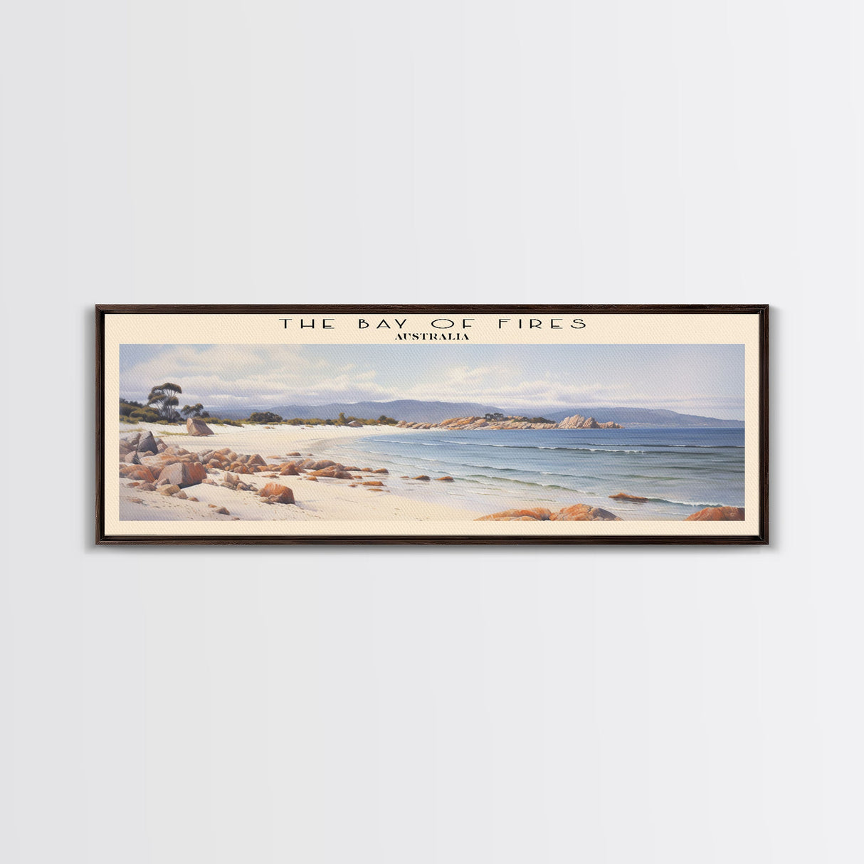 The Bay of Fires Travel Print Wall Art, Travel Poster Print, Retro Style COUNTRY Home Decor, Wall Hanging, Travel Gift Idea, Unique Metal Art