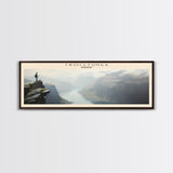 Trolltunga Travel Poster Print, Framed Canvas Wall Art, Metal Wall Art, COUNTRY art, Gift For Him, Travel Wall Art, Travel Lover Gift