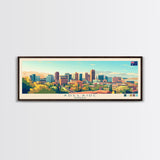 Adelaide, Australia Panoramic Travel Poster Canvas Print, Adelaide, Australia Painting, Australia Art, Adelaide Panoramic Travel Art, Travel Painting