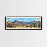 Cobija, Bolivia Panoramic Travel Poster Canvas Print, Cobija, Bolivia Painting, Bolivia Art, Cobija Travel Art, Guest Room Painting