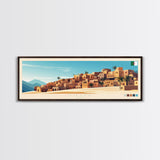 Djelfa, Algeria Panoramic Travel Poster Canvas Print, Djelfa, Algeria Painting, Algeria Art, Djelfa Panoramic Travel Art, Travel Painting