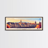 Dunfermline, Scotland Panoramic Travel Poster Canvas Print, Dunfermline, Scotland Painting, Scotland Art, Dunfermline Travel Art, Guest Room Painting