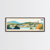 East Kilbride, Scotland Travel Poster Panoramic Canvas Print, East Kilbride, Scotland Painting, Scotland Art, East Kilbride Travel Art, Guest Room Painting