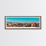 El Alto, Bolivia Panoramic Travel Poster Canvas Print, El Alto, Bolivia Painting, Bolivia Art, El Alto Panoramic Travel Art, Travel Painting