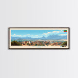 Gonder, Ethiopia Panoramic Travel Poster Canvas Print, Gonder, Ethiopia Painting, Ethiopia Art, Gonder Panoramic Travel Art, Travel Painting