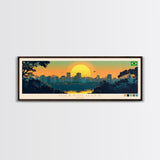 Guarulhos, Brazil Panoramic Travel Poster Canvas Print, Guarulhos, Brazil Painting, Brazil Art, Guarulhos Travel Art, Living Room Painting