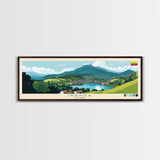 Ibarra, Ecuador Panoramic Travel Poster Canvas Print, Ibarra, Ecuador Painting, Ecuador Art, Ibarra Panoramic Travel Art, Travel Painting