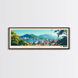 Joao Pessoa, Brazil Travel Poster Panoramic Canvas Print, Joao Pessoa, Brazil Painting, Brazil Art, Joao Pessoa Travel Art, Guest Room Painting