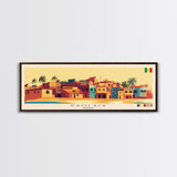 Panoramic Travel Poster Kaolack, Senegal Canvas Print, Kaolack, Senegal Painting, Senegal Art, Kaolack Travel Art, Guest Room Painting