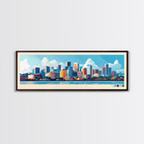 Kinshasa, Congo Travel Poster Panoramic Canvas Print, Kinshasa, Congo Painting, Congo Art, Kinshasa Travel Art, Guest Room Painting