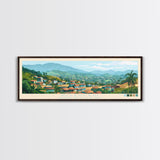 Kisangani, Congo Panoramic Travel Poster Canvas Print, Kisangani, Congo Painting, Congo Art, Kisangani Panoramic Travel Art, Travel Painting