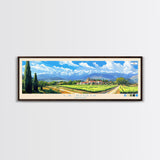 La Rioja, Argentina Panoramic Travel Poster Canvas Print, La Rioja, Argentina Painting, Argentina Art, La Rioja Panoramic Travel Art, Travel Painting