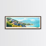 Lanus, Argentina Travel Poster Panoramic Canvas Print, Lanus, Argentina Painting, Argentina Art, Lanus Travel Art, Guest Room Painting