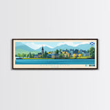 Livingston, Scotland Panoramic Travel Poster Canvas Print, Livingston, Scotland Painting, Scotland Art, Livingston Travel Art, Living Room Painting