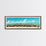 Lubumbashi, Congo Panoramic Travel Poster Canvas Print, Lubumbashi, Congo Painting, Congo Art, Lubumbashi Travel Art, Guest Room Painting