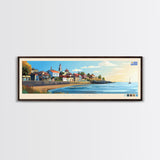 Maldonado, Uruguay Travel Poster Panoramic Canvas Print, Maldonado, Uruguay Painting, Uruguay Art, Maldonado Travel Art, Guest Room Painting