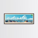 Manaus, Brazil Panoramic Travel Poster Canvas Print, Manaus, Brazil Painting, Brazil Art, Manaus Panoramic Travel Art, Travel Painting