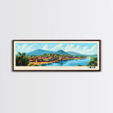 Panoramic Travel Poster Maneah, Guinea Canvas Print, Maneah, Guinea Painting, Guinea Art, Maneah Travel Art, Guest Room Painting