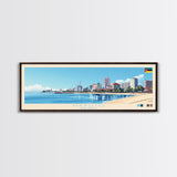 Maputo, Mozambique Travel Poster Panoramic Canvas Print, Maputo, Mozambique Painting, Mozambique Art, Maputo Travel Art, Guest Room Painting