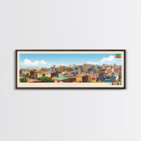 Mekelle, Ethiopia Panoramic Travel Poster Canvas Print, Mekelle, Ethiopia Painting, Ethiopia Art, Mekelle Panoramic Travel Art, Travel Painting