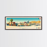 Mexicali, Mexico Panoramic Travel Poster Canvas Print, Mexicali, Mexico Painting, Mexico Art, Mexicali Panoramic Travel Art, Travel Painting