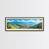 Panoramic Travel Poster Milagro, Ecuador Canvas Print, Milagro, Ecuador Painting, Ecuador Art, Milagro Travel Art, Guest Room Painting