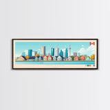 Milton, Canada Panoramic Travel Poster Canvas Print, Milton, Canada Painting, Canada Art, Milton Travel Art, Guest Room Painting