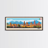 Morelia, Mexico Panoramic Travel Poster Canvas Print, Morelia, Mexico Painting, Mexico Art, Morelia Travel Art, Living Room Painting