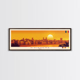 N'Djamena, Chad Panoramic Travel Poster Canvas Print, N'Djamena, Chad Painting, Chad Art, N'Djamena Travel Art, Guest Room Painting