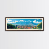 Neiva, Colombia Panoramic Travel Poster Canvas Print, Neiva, Colombia Painting, Colombia Art, Neiva Panoramic Travel Art, Travel Painting