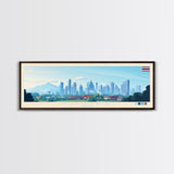 Nonthaburi, Thailand Panoramic Travel Poster Canvas Print, Nonthaburi, Thailand Painting, Thailand Art, Nonthaburi Travel Art, Guest Room Painting