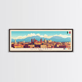 Queretaro, Mexico Panoramic Travel Poster Canvas Print, Queretaro, Mexico Painting, Mexico Art, Queretaro Travel Art, Living Room Painting