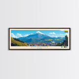 Riobamba, Ecuador Travel Poster Panoramic Canvas Print, Riobamba, Ecuador Painting, Ecuador Art, Riobamba Travel Art, Guest Room Painting