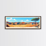 Ruiru, Kenya Panoramic Travel Poster Canvas Print, Ruiru, Kenya Painting, Kenya Art, Ruiru Travel Art, Living Room Painting