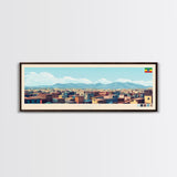 Sodo, Ethiopia Panoramic Travel Poster Canvas Print, Sodo, Ethiopia Painting, Ethiopia Art, Sodo Panoramic Travel Art, Travel Painting