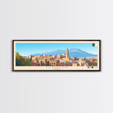 Tlemcen, Algeria Panoramic Travel Poster Canvas Print, Tlemcen, Algeria Painting, Algeria Art, Tlemcen Travel Art, Guest Room Painting