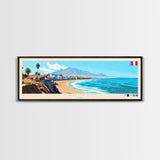 Trujillo, Peru Panoramic Travel Poster Canvas Print, Trujillo, Peru Painting, Peru Art, Trujillo Travel Art, Guest Room Painting