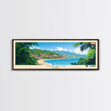 Tumaco, Colombia Panoramic Travel Poster Canvas Print, Tumaco, Colombia Painting, Colombia Art, Tumaco Panoramic Travel Art, Travel Painting