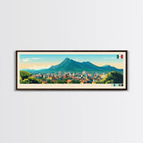 Tuxtla Gutierrez, Mexico Panoramic Travel Poster Canvas Print, Tuxtla Gutierrez, Mexico Painting, Mexico Art, Tuxtla Gutierrez Panoramic Travel Art, Travel Painting