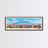 Yerevan, Armenia Panoramic Travel Poster Canvas Print, Yerevan, Armenia Painting, Armenia Art, Yerevan Travel Art, Guest Room Painting